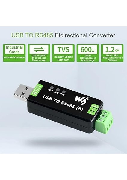 Industrial USB To RS485 Bidirectional Converter Onboard Original CH343G Multi-Protection Circuits modelleri