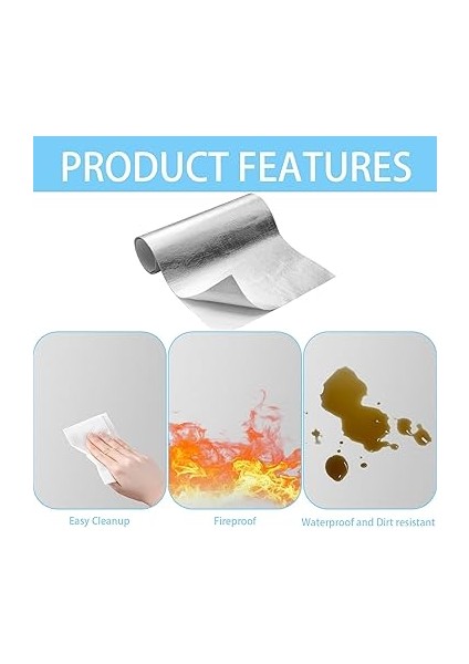 60 x 250 cm Isı Koruma Matı, Kendinden Yapışkanlı, Yapışkan Arka Yüzey, Alüminyum, Cam Elyafı, Levha, Alüminyum, Isı Koruması, Pratik Isı Levhası, Hortum ve Otomatik Kullanım Için modelleri