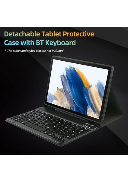 Bt Klavye Kalem Yuvası ile Taşınabilir Ayrılabilir Tablet Koruyucu Kılıf Samsung Tab A7 10.4 2020/T500/T505/T507 Pembe ile Uyumlu fiyatları