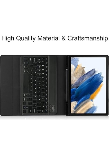 Bt Klavye Kalem Yuvası ile Taşınabilir Ayrılabilir Tablet Koruyucu Kılıf Samsung Tab A7 10.4 2020/T500/T505/T507 Pembe ile Uyumlu modelleri