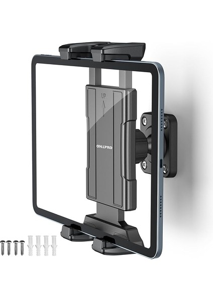 4,7-13 Inç Tablet Akıllı Telefon Eokuyucu Için Evrensel Tablet Duvar Montaj Tutucu, Ipad, Iphone, Kindle Fire Hd, Galaxy Tab, Switch, Delinmiş Vidalı Montaj ile Uyumlu 360° Ayarlama