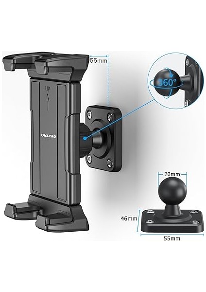 4,7-13 Inç Tablet Akıllı Telefon Eokuyucu Için Evrensel Tablet Duvar Montaj Tutucu, Ipad, Iphone, Kindle Fire Hd, Galaxy Tab, Switch, Delinmiş Vidalı Montaj ile Uyumlu 360° Ayarlama indirimleri