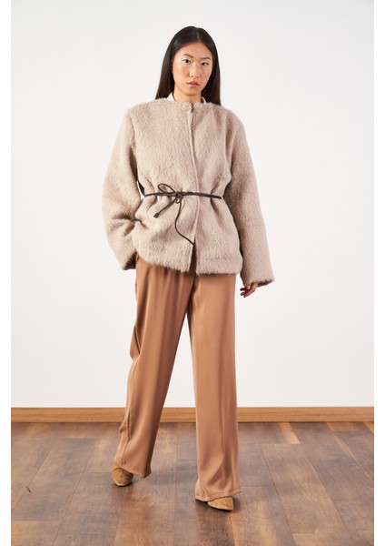 Soft Kürk Ceket Vizon modelleri