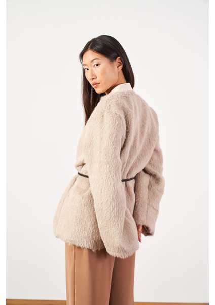 Soft Kürk Ceket Vizon