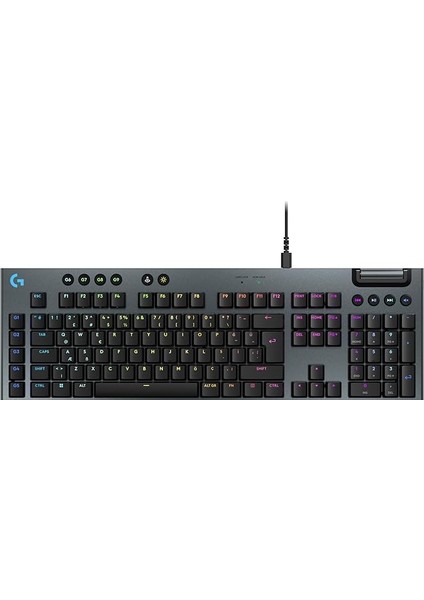 G G915 x Tactile Kablolu Düşük Profilli Rgb Aydınlatmalı Pc/mac Için Mekanik Ingilizce Q Oyun Klavyesi, Siyah
