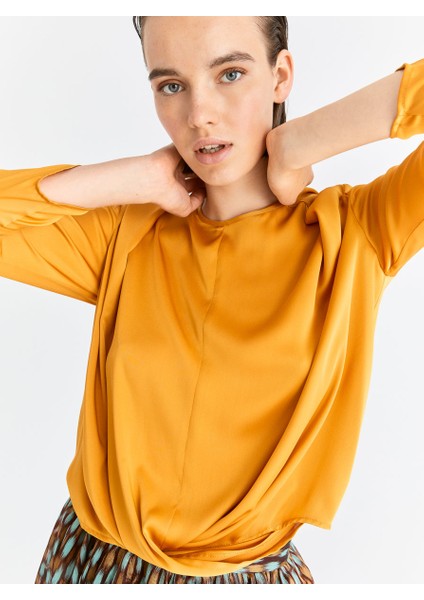 Büzgülü Bluz Safran K2013003_041