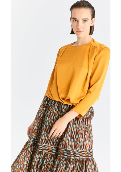 Büzgülü Bluz Safran K2013003_041 fiyatları