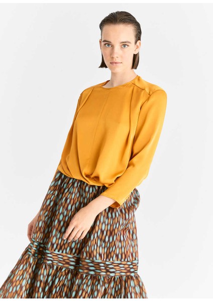 Büzgülü Bluz Safran K2013003_041 fırsatları
