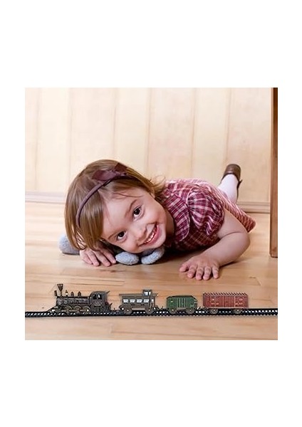 Işıklı ve Buharlı Tren 15 Parça Oyun Buhar Atan Klasik 63 cm Tren 4 Vagonlu indirimleri