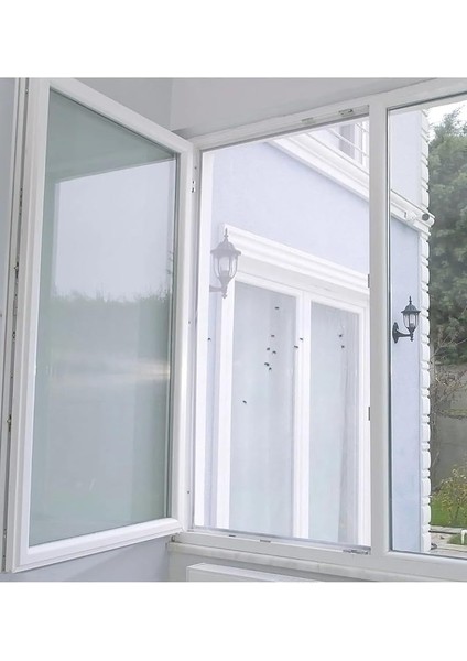 Luas Pencere Sinekliği, Tek Kanat Beyaz Tül Sineklik, Sivrisinek Ağı, Sinek Böcek Tutucu, Aparatlı Cam Sinek Teli, Kolay Montaj 75 cm