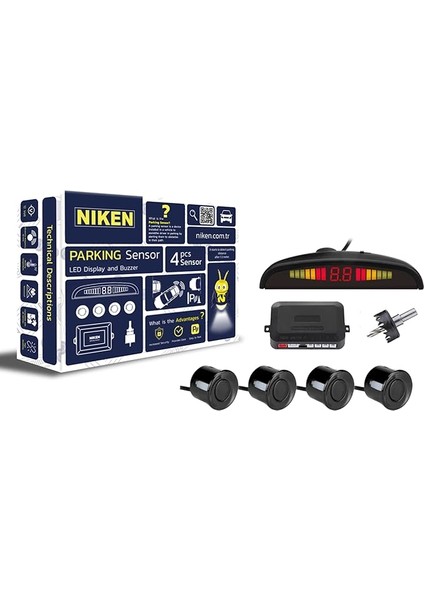 Geri Park Sensörü LED Ekran Türkçe Ses Ikazlı Siyah Göz Niken
