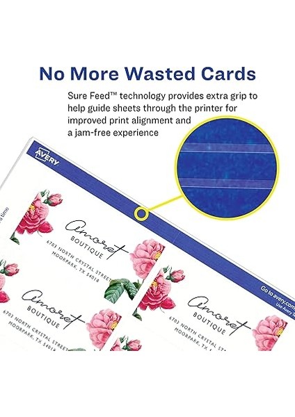 Yazdırılabilir Kartvizitler, Lazer Yazıcılar, 250 Kart, 2 x 3.5 (5371) fırsatları