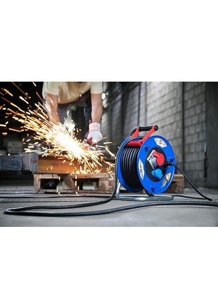 Garant Cee 1 IP44 Endüstriyel Şantiye Kablo Makarası, (Siyah 30 M Kablo, Özel Plastik, Şantiye Kullanımı ve Dış Mekanda Sürekli Kullanım, Bgı 608, Alman Malı) fırsatları