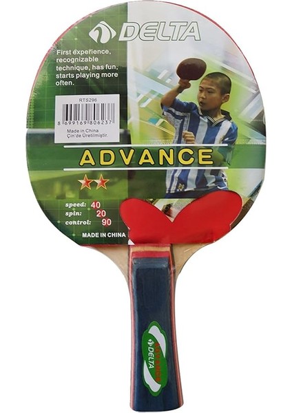 Unisex Advance Masa Tenisi Raketi Siyah Kırmızı Pinpon Raketi