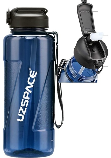 Fiftyfifty Pipetli Mega Boy 1500ML Tritan Su Matarası Lacivert