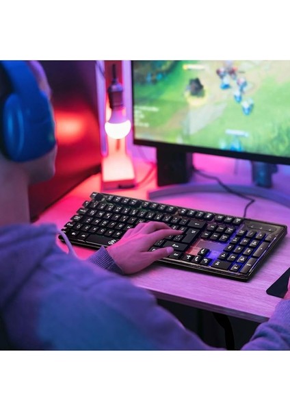 KBL707 Mekanik Hisli Rgb LED Arka Işıklı Şeffaf Gaming Oyuncu Klavye indirimleri