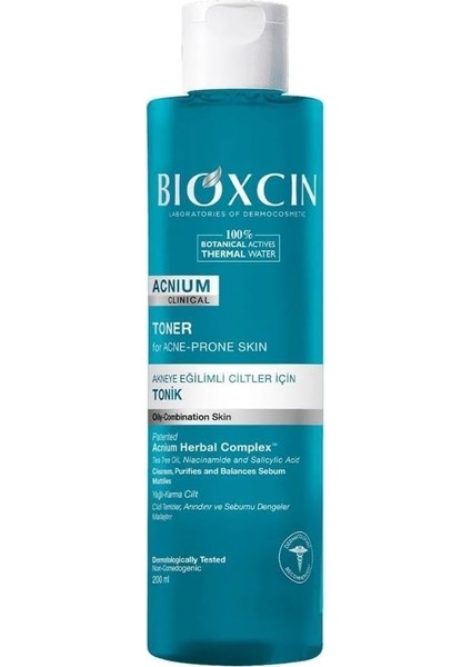 Acnium Tonik 200 ml Clinical Vegan Akneye Eğilimli Ciltler Için