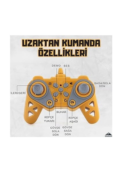 2.4ghz Uzaktan Kumandalı Şarjlı Işıklı Buhar Atan Paletli Hareketli Kepçeli Rc Ekskavatör fırsatları