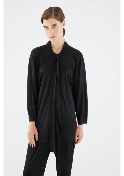 Boyundan Bağlamalı Bluz Siyah K2113060_001