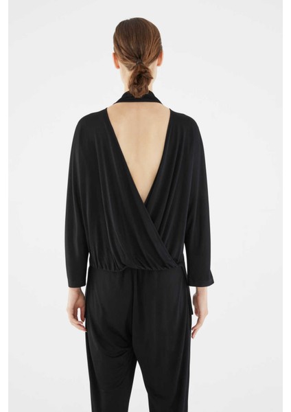 Boyundan Bağlamalı Bluz Siyah K2113060_001 fırsatları