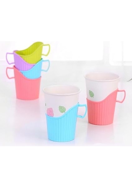 10 Adet Taşınabilir Sıcak Cam ve Kağıt Bardak Tutucu Sıcak Soğuk Yalıtımlı modelleri