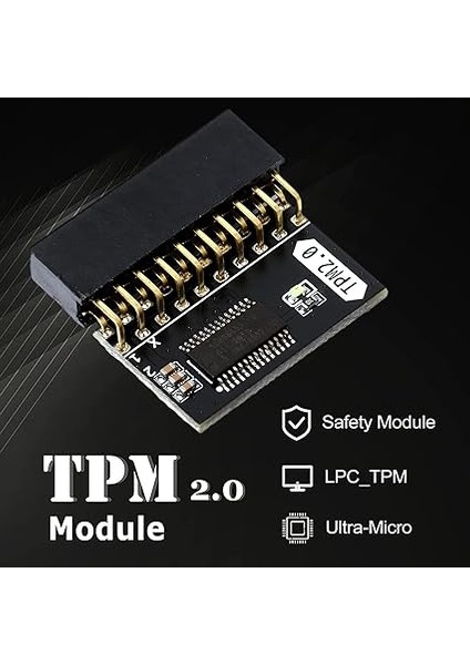 Tpm 2.0 Encryption Security Module, 20PIN 2 10P Standalone Crypto Processor Tpm 2.0 Module For WIN11 For Gigabyte For Us fiyatları