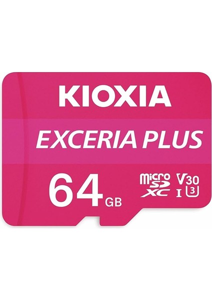 64GB Microsd Exceria Artı Flaş Bellek Kartı W/sd Adaptör Sdxc Uhs-I U3 4K CLASS10 V30 A1 R100MB / Sn W65MB / Sn LMPL1M064GG2