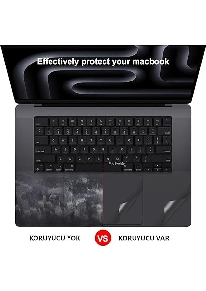 MacBook Pro 14 Inç M1–m2–m3–m4 Için Palm Guard Sticker | Touchpad + Koruma Filmi | Çizilmeye Dayanıklı Ultra Ince Laptop Sticker | MacBook Pro A2442,A2779,A2992,A2918,A3112,A3401,A3185 Uyumlu indirimleri