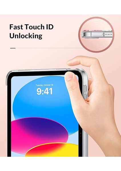 Case For New iPad (A16) 11TH Generation 2025/ 10TH Generation 2022, iPad 11 Inch/ 10.9 Inch Case With Soft Tpu Translucent Frosted Back Cover, Auto Wake/sleep, Support Touch Id, Fragrant Flowers modelleri