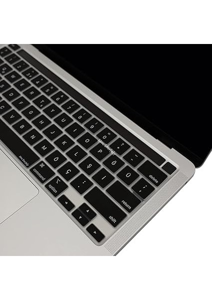 MacBook Pro 13/16 Klavye Koruyucu – Silikon Türkçe Karakterli, Return Enter, A2338 A2251 A2289 A2141 Uyumlu Siyah fırsatları