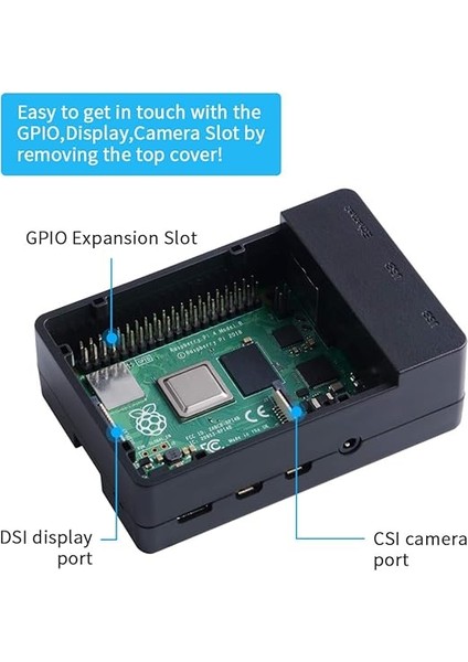 Raspberry Pi 4 Kılıfı Pwm Fanlı, 5V 3,6A Usb-C Güç Kaynağı, Raspberry Pi Soğutucu, Mikro HDMI Kablosu, Mikro HDMI - HDMI Adaptör Kablosu, Raspberry Pi 4 Model B Için USB Kart Okuyucu modelleri