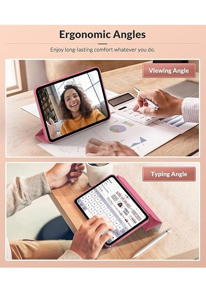 Case For New iPad (A16) 11TH Generation 2025/ 10TH Generation 2022, iPad 11 Inch/ 10.9" Case With Soft Tpu Translucent Frosted Back Cover, Auto Wake/sleep, Support Touch Id,watermelon Red indirimleri