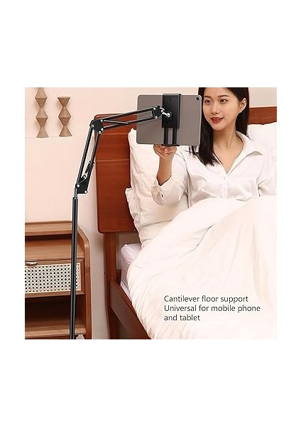 iPad Uyumlu Tablet Tutucu Ayarlanabilir Zemin Standı, Tablet Zemin Standı Siyah Geniş Uyumluluk Ellerinizi Ev Için Serbest Bırakın 155CM Siyah Renk 155-BLACK (155-BLACK) modelleri