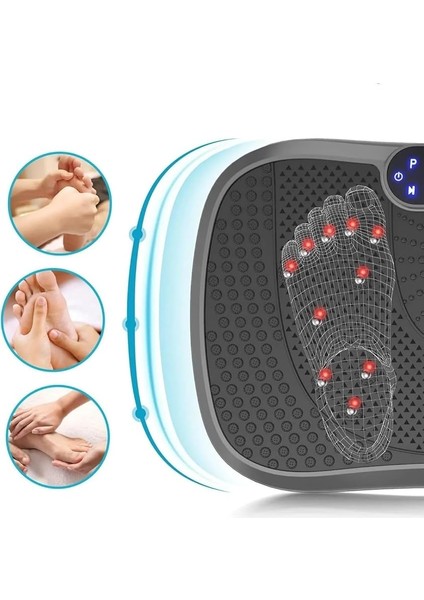 Bluetooth'lu Titreşimli Egzersiz Aleti Tüm Vücut Egzersizi Kilo Kaybı Için Ev Ofis Spor Aleti Gri fiyatları