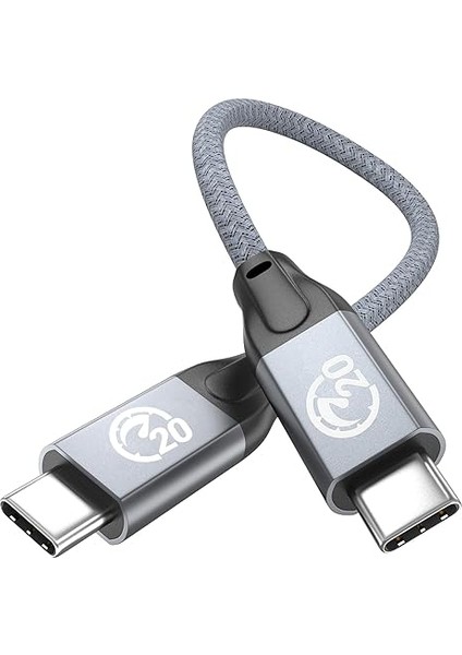 C - USB C Kablosu 100W 0.2m, Usebean USB 3.2 Gen 2x2 20GBPS Veri Aktarımı Type-C Kablo Pd 100W Hızlı Şarj, 4K Video Monitör Kablo Thunderbolt 3/4 MacBook Pro,ipad Pro,galaxy S23/S22,IMAC