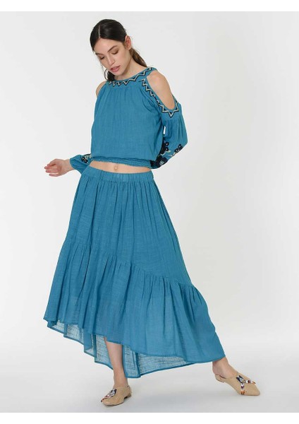 Beli Lastikli Volanlı Uzun Etek Standart Renk Y1965116_089 fiyatları