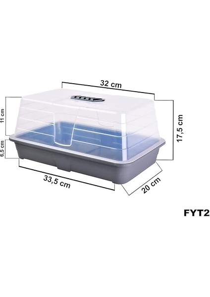 Fide Yetistirme Fanusu Tk. 2 No, 33,5 Cm, 4,1 Lt Antrasit fiyatları