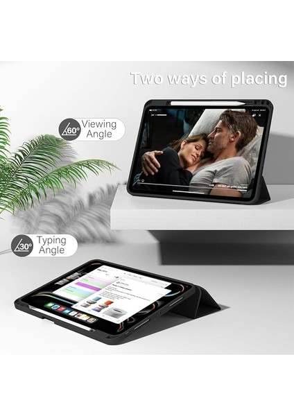 Ipad Pro 13 Inç M4 2024 A2925 A2926 A3007) ile Uyumlu Case Kalem Bölmeli Tpu Uyku Modlu Kapaklı Kılıfı modelleri