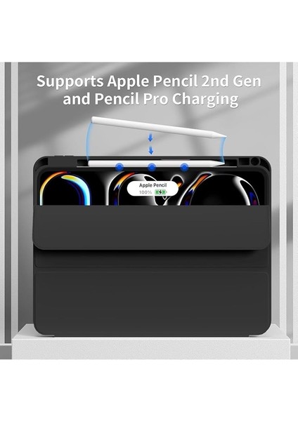 Ipad Pro 13 Inç M4 2024 A2925 A2926 A3007) ile Uyumlu Case Kalem Bölmeli Tpu Uyku Modlu Kapaklı Kılıfı fırsatları