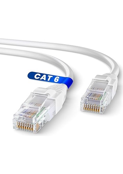 Cat6 Utp Ethernet Ağ Kablosu Yüksek Hızlı RJ45 Lan Internet Kablosu | Router, Modem, Pc, Oyun Konsolu, Ps4, Ps5, Laptop ve Ağ Cihazları Için Dayanıklı (2 Metre)