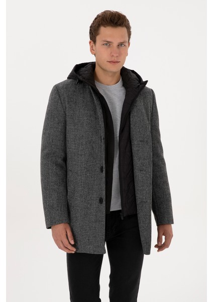 Erkek Gri Kaban 50310341-VR024