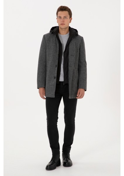 Erkek Gri Kaban 50310341-VR024 fırsatları