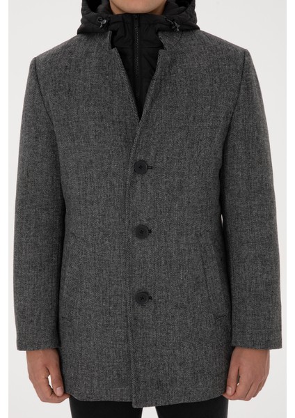 Erkek Gri Kaban 50310341-VR024