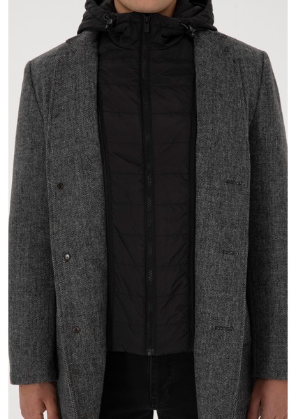 Erkek Gri Kaban 50310341-VR024