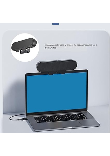 Pc Için Bilgisayar Hoparlörleri, Stereo Yüksek Sesle Pc Hoparlöründe Kablolu Monitör Hoparlörleri Klips, Ses Kontrolü (Usb A Ila USB C Adaptörü Dahil) indirimleri