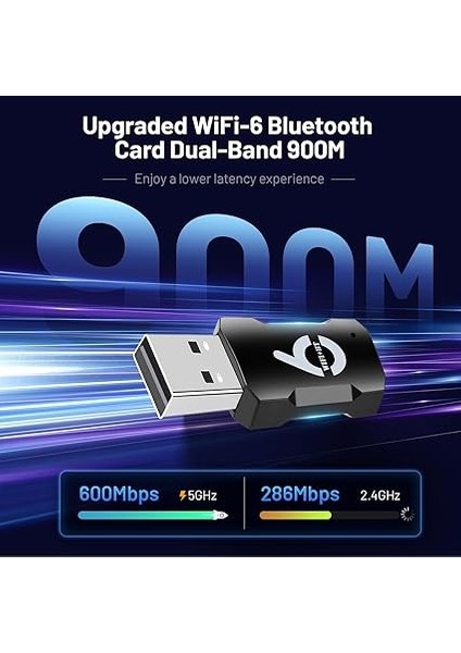 Wifi 6 Bluetooth 5.3 USB 2'si 1 Arada Adaptör, Wifi Adaptörü ve Bluetooth Çift Bantlı 2.4/5ghz AX900MBPS, Pc/dizüstü Bilgisayar/masaüstü Için, Sürücüsüz Mini USB Wifi Adaptörü, WINDOWS10/11'I fiyatları