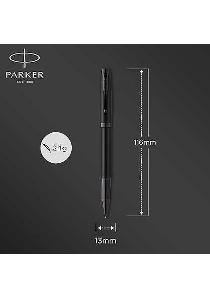 Im Rollerball Kalem | Siyah Pvd ile Mat Siyah | Siyah Mürekkep Dolgulu Ince Nokta | Hediye Kutusu modelleri