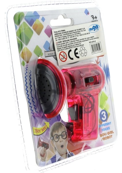 Ses Değiştirici Mini Pembe Megafon