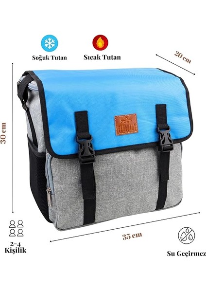 16 Lt Impertex Premium Yalıtımlı Sıcak Soğuk Muhafazalı Sızdırmaz Kamp Piknik Seyahat Termos Çantası Gri indirimleri