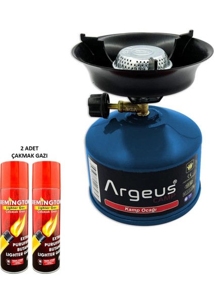 Stone Kamp Ocağı ve Çakmak Gazı Seti Mavi (203)